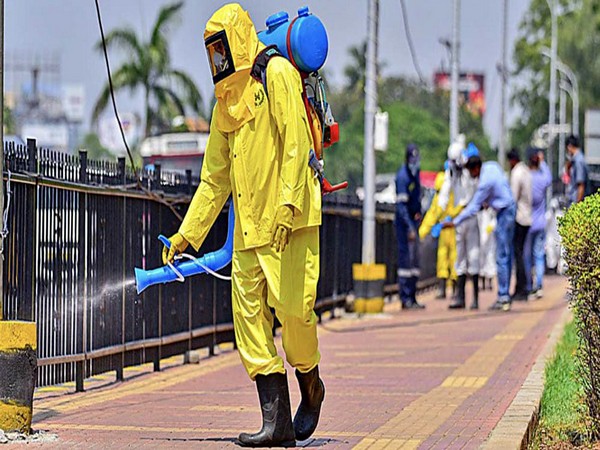 Disaster Response Force under GHMC spray disinfect as preventive measures against the spread of the COVID-19 coronavirus