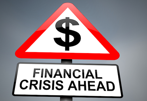 Financial crisis warning.