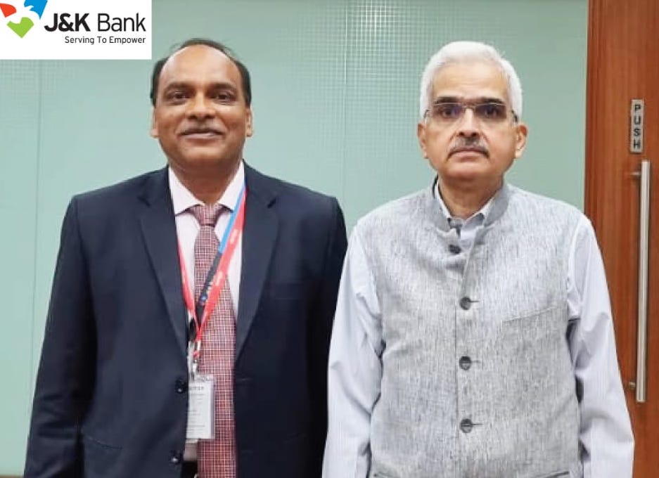 J&K Bank MD Baldev Prakash calls upon RBI Governor - Ziraat Times