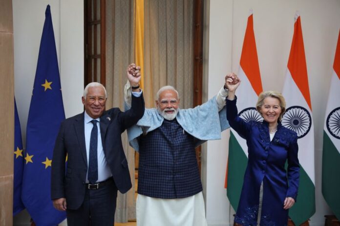 European Commission President von der Leyen and European Council President Costa visit India